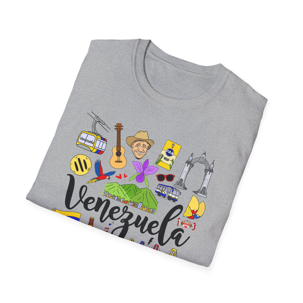 Venezuela Icons T-Shirt — Colorful Travel & Culture Graphic Tee