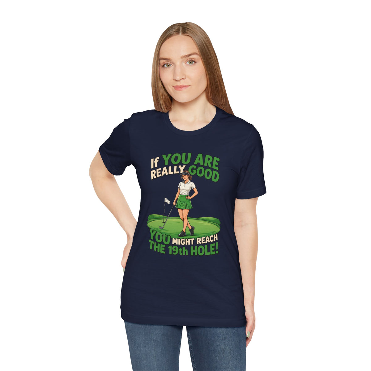 Golf 19th Hole BELLA+CANVA 3001 LADIES JERSEY T-Shirt