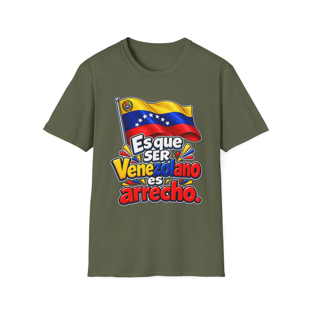 Venezolano Arrecho Flag T-Shirt — Esque Ser Venezolano es Arrecho Graphic Tee