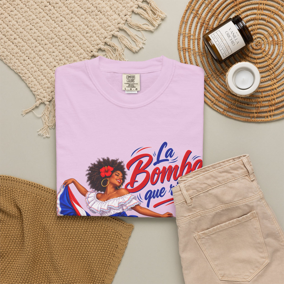 Camiseta de baile La Bomba — Gráfico de vestido con la bandera afroboricua