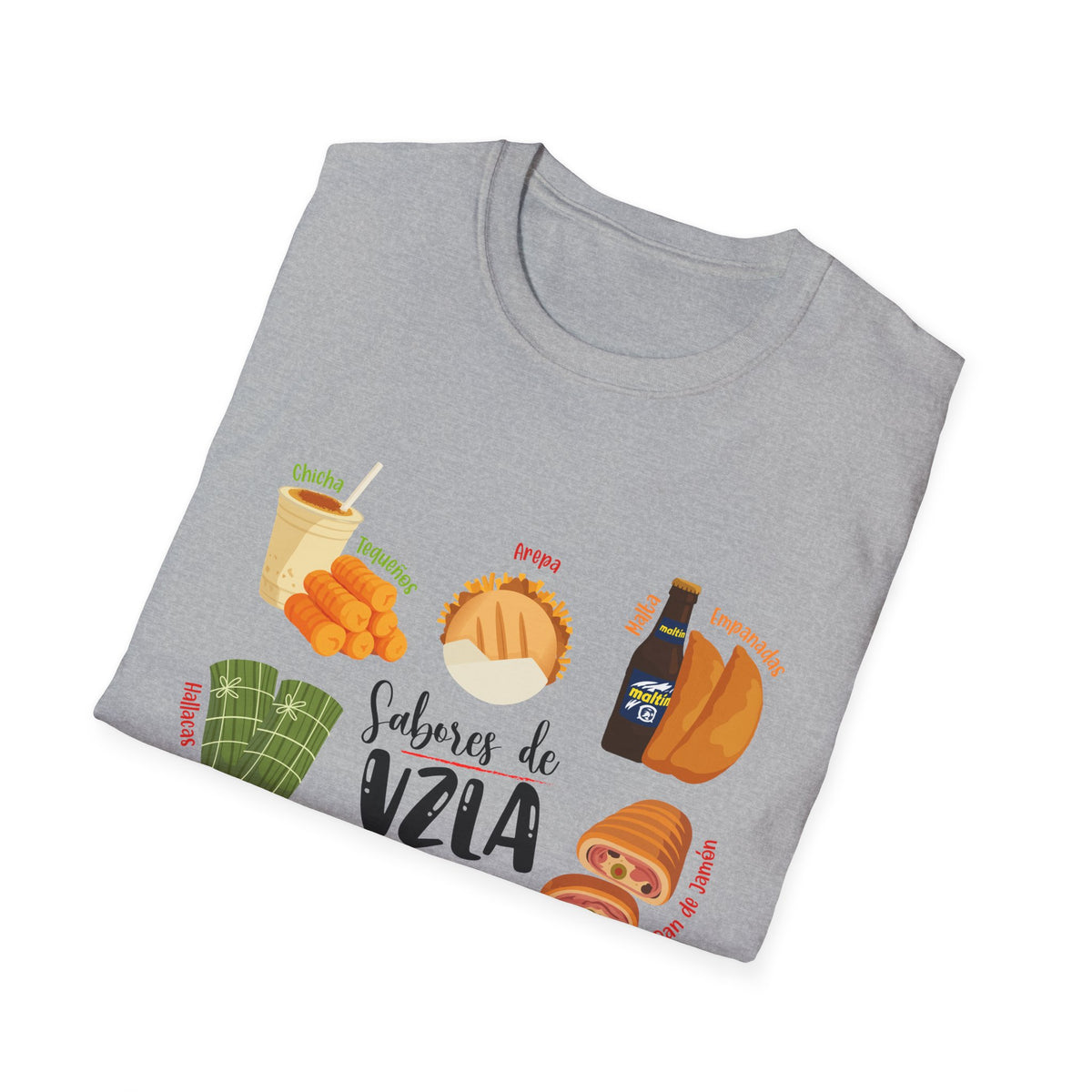 Venezuelan Foods T-Shirt - 'Sabores de Vzla' Illustrated Food Tee