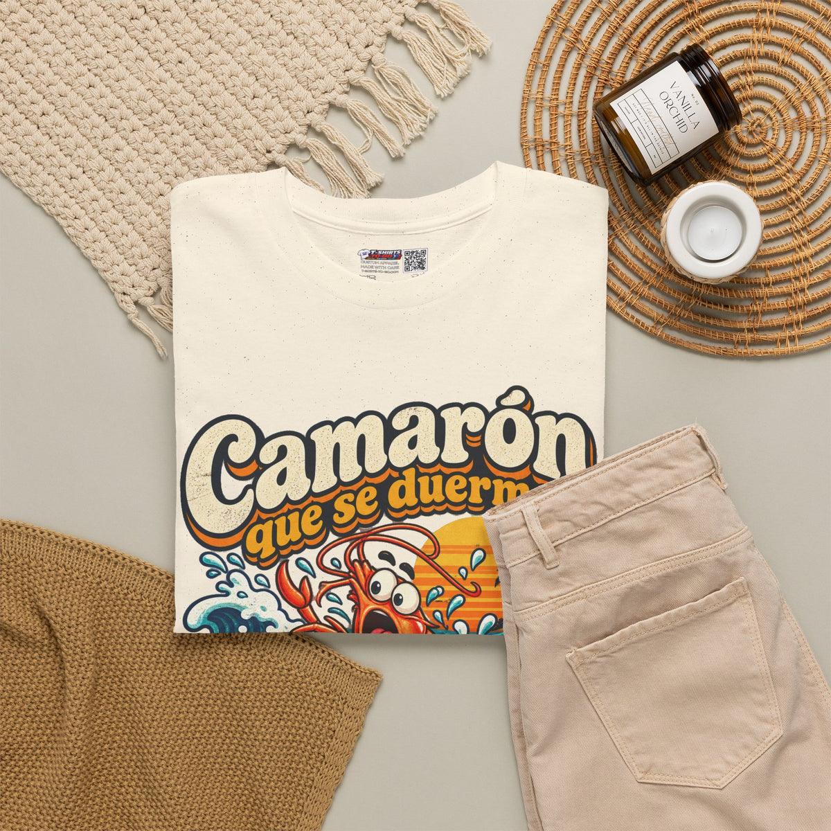 Camarón Que Se Duerma Unisex Heavy Cotton Tee