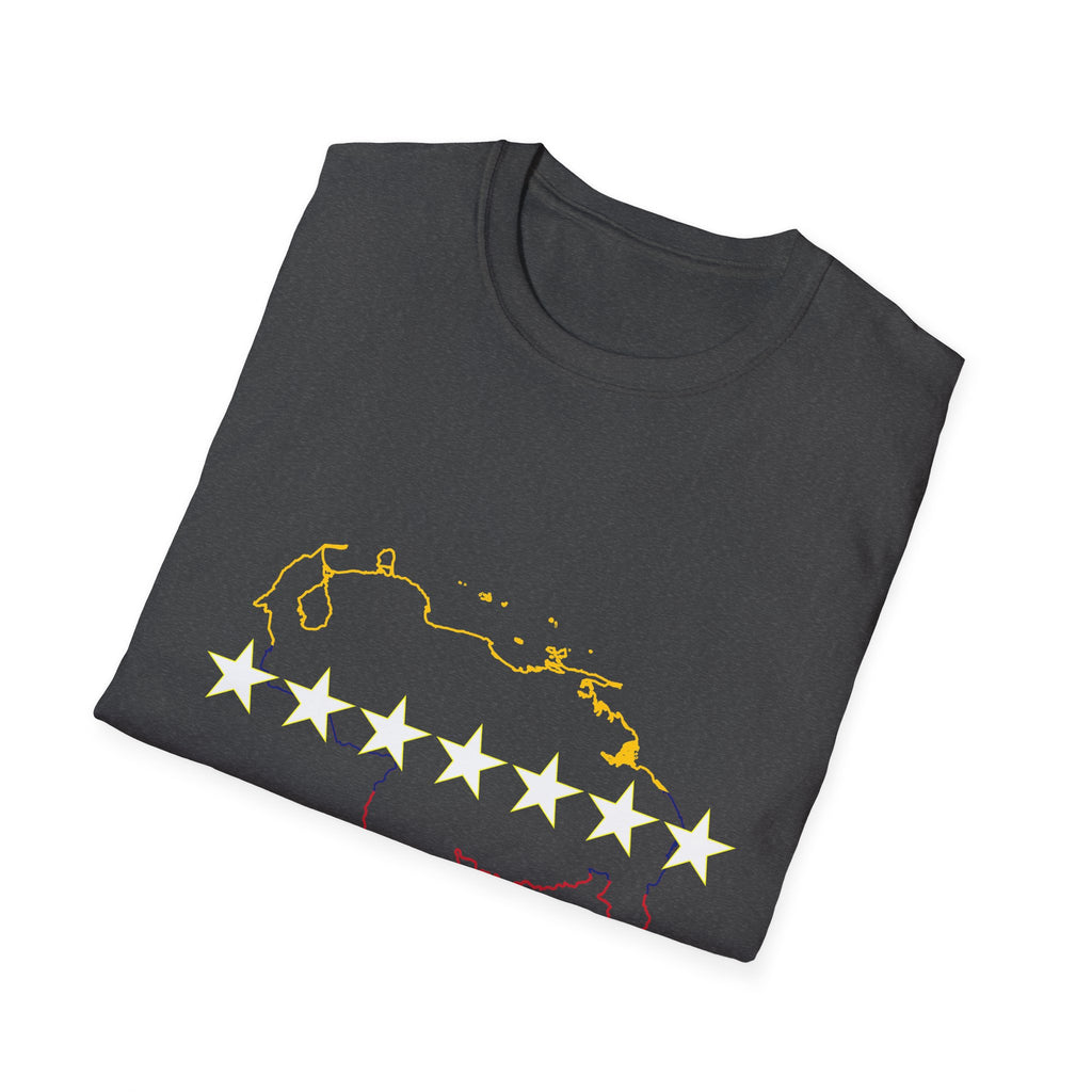 Venezuela Map Stars T-Shirt — Seven-Star Flag Outline Tee