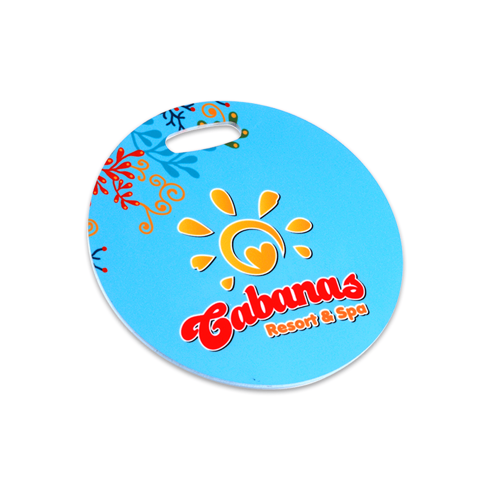 Etiqueta de equipaje 4" Redonda FRP