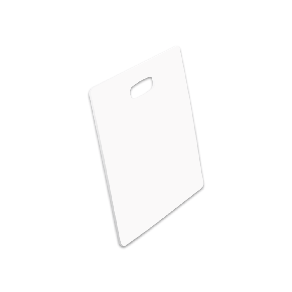 Etiqueta de equipaje 3.5" x 3.5" Cuadrada de Plástico Reforzado con Fibra