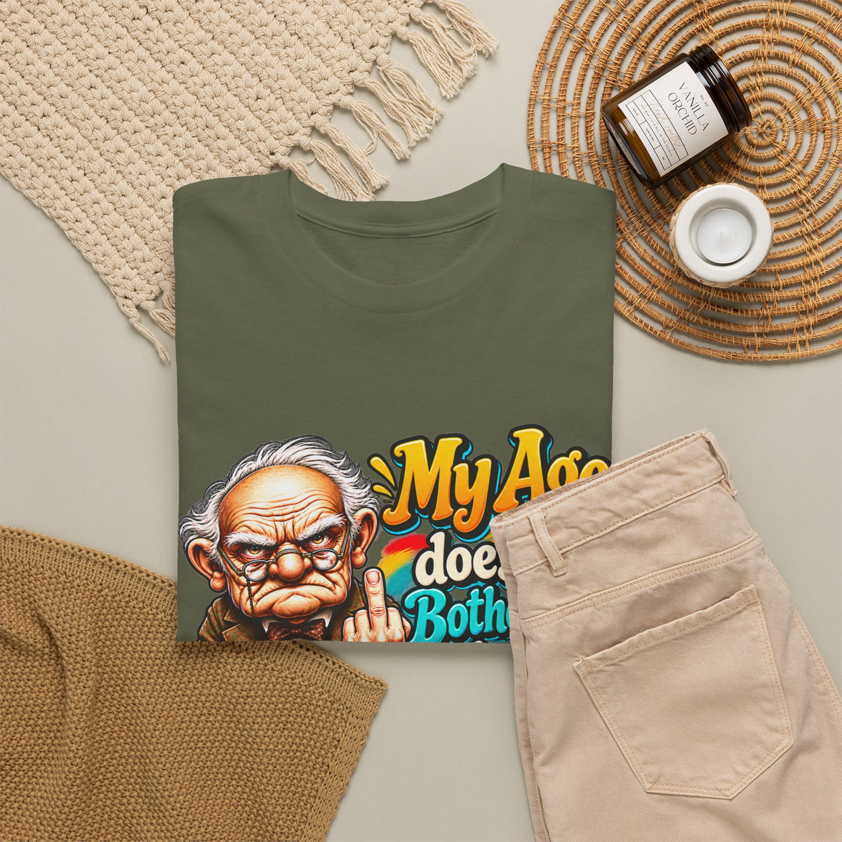 Funny Senior T-Shirt — "My Age Doesn’t Bother Me, It’s The Side Effects"