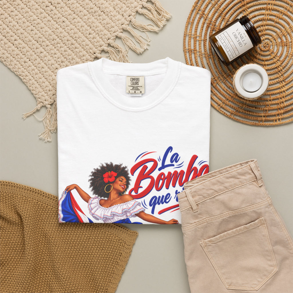 Camiseta de baile La Bomba — Gráfico de vestido con la bandera afroboricua