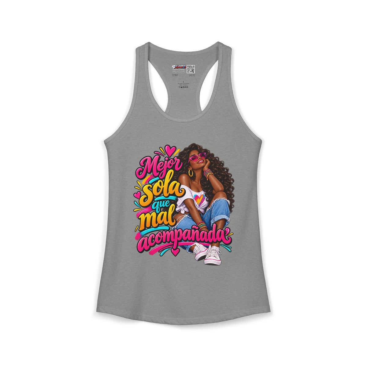 Mejor Sola Que Mal Acompañada-Latina Women's Ideal Racerback Tank TopSport