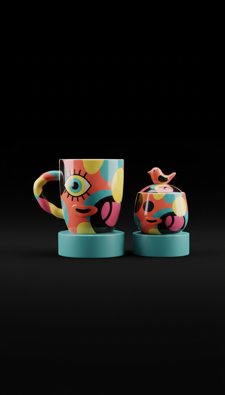 Taza de cerámica peculiar con frase ingeniosa
