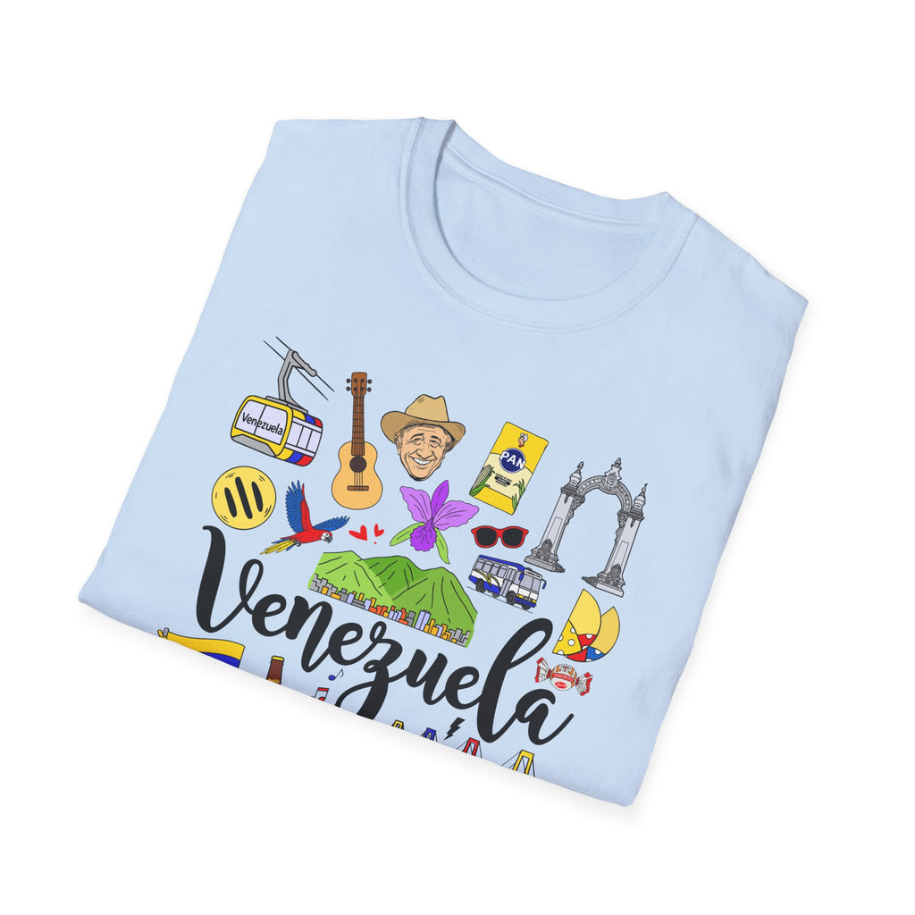 Venezuela Icons T-Shirt — Colorful Travel & Culture Graphic Tee