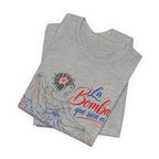 Camiseta UNISEX JERSEY BELLA+CANVA con dibujo lineal "La Bomba Que Rica Es!"