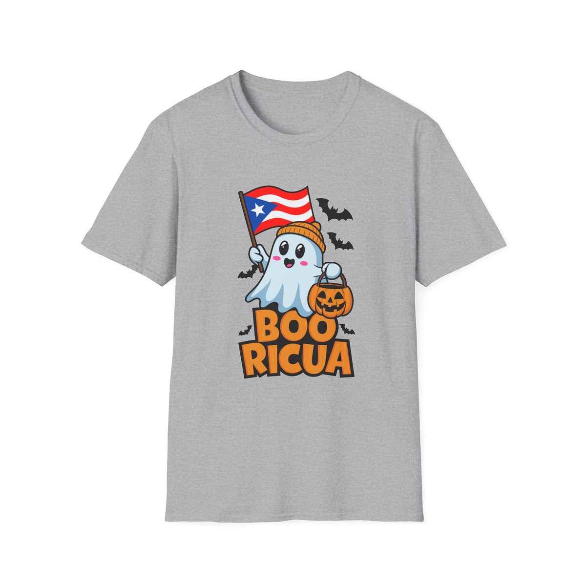 Boo Ricua T-Shirt — Puerto Rican Flag Halloween Ghost Tee