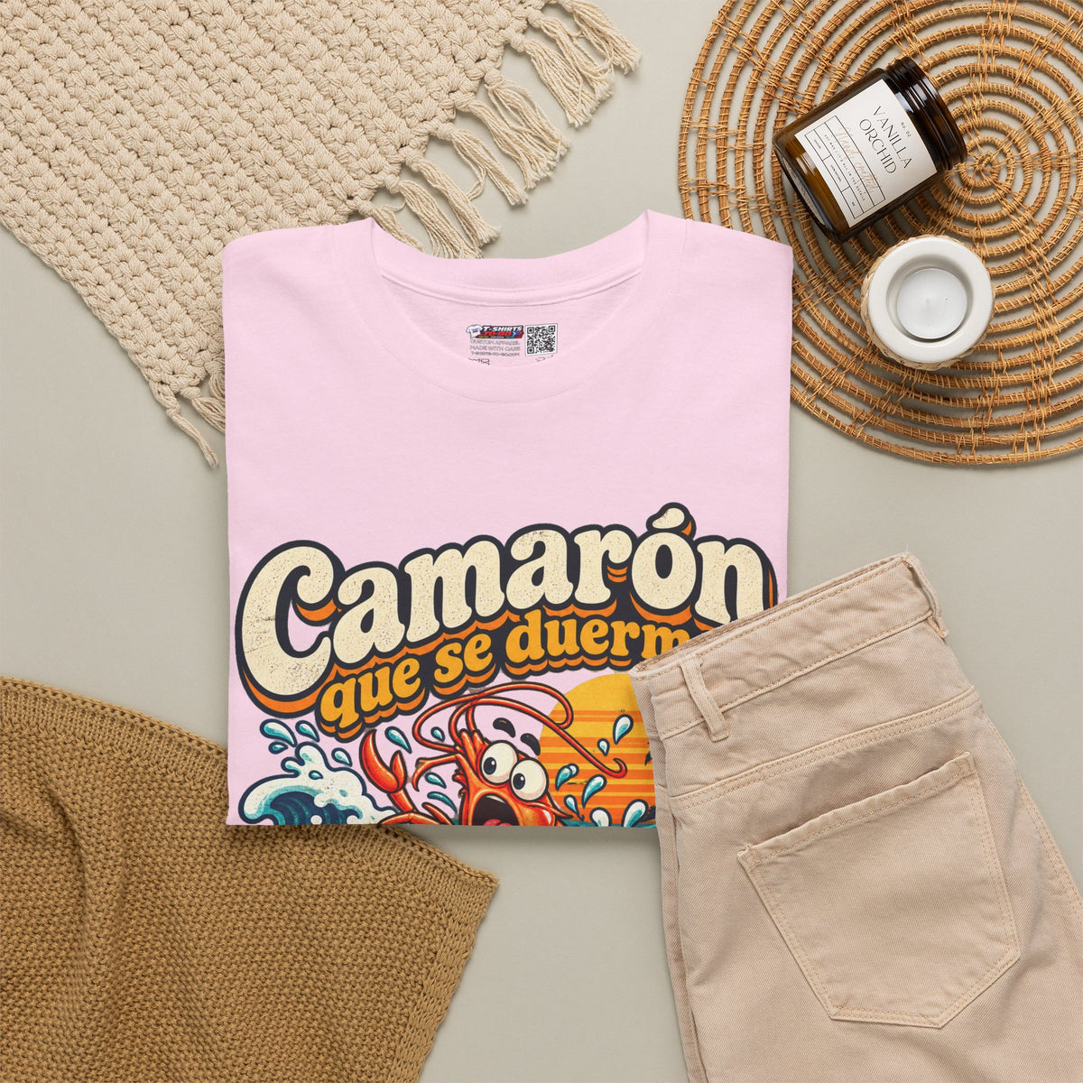Camarón Que Se Duerma Unisex Heavy Cotton Tee