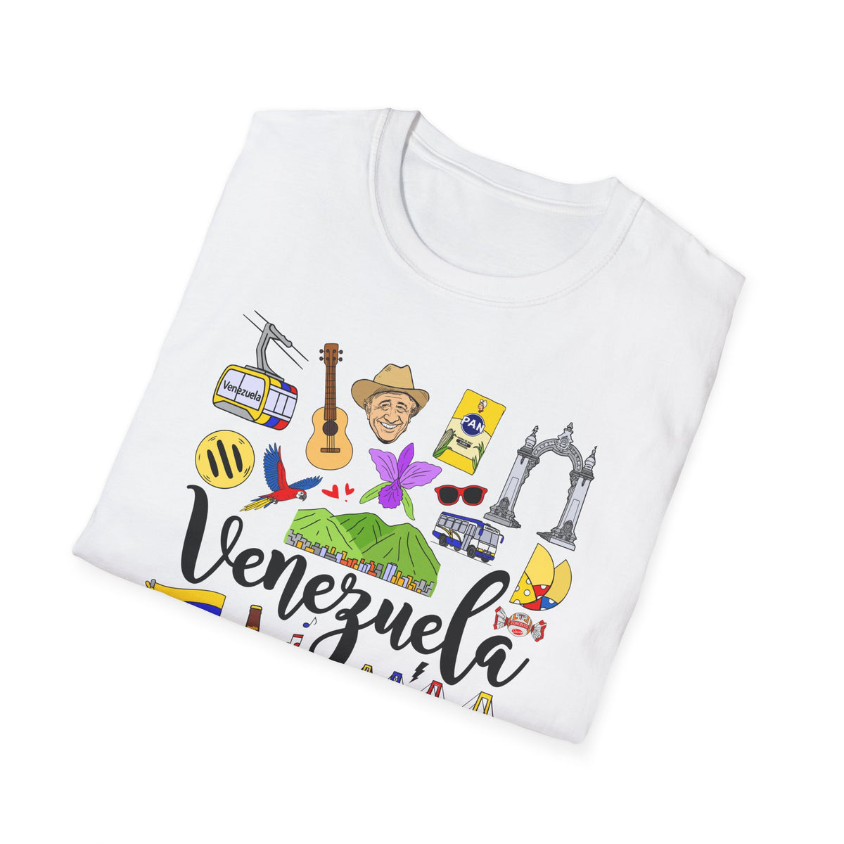 Venezuela Icons T-Shirt — Colorful Travel & Culture Graphic Tee