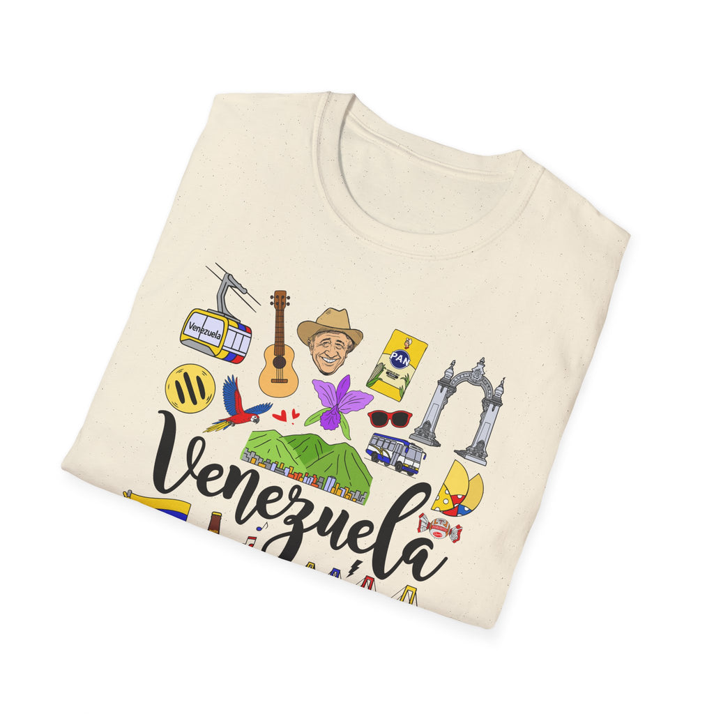 Venezuela Icons T-Shirt — Colorful Travel & Culture Graphic Tee