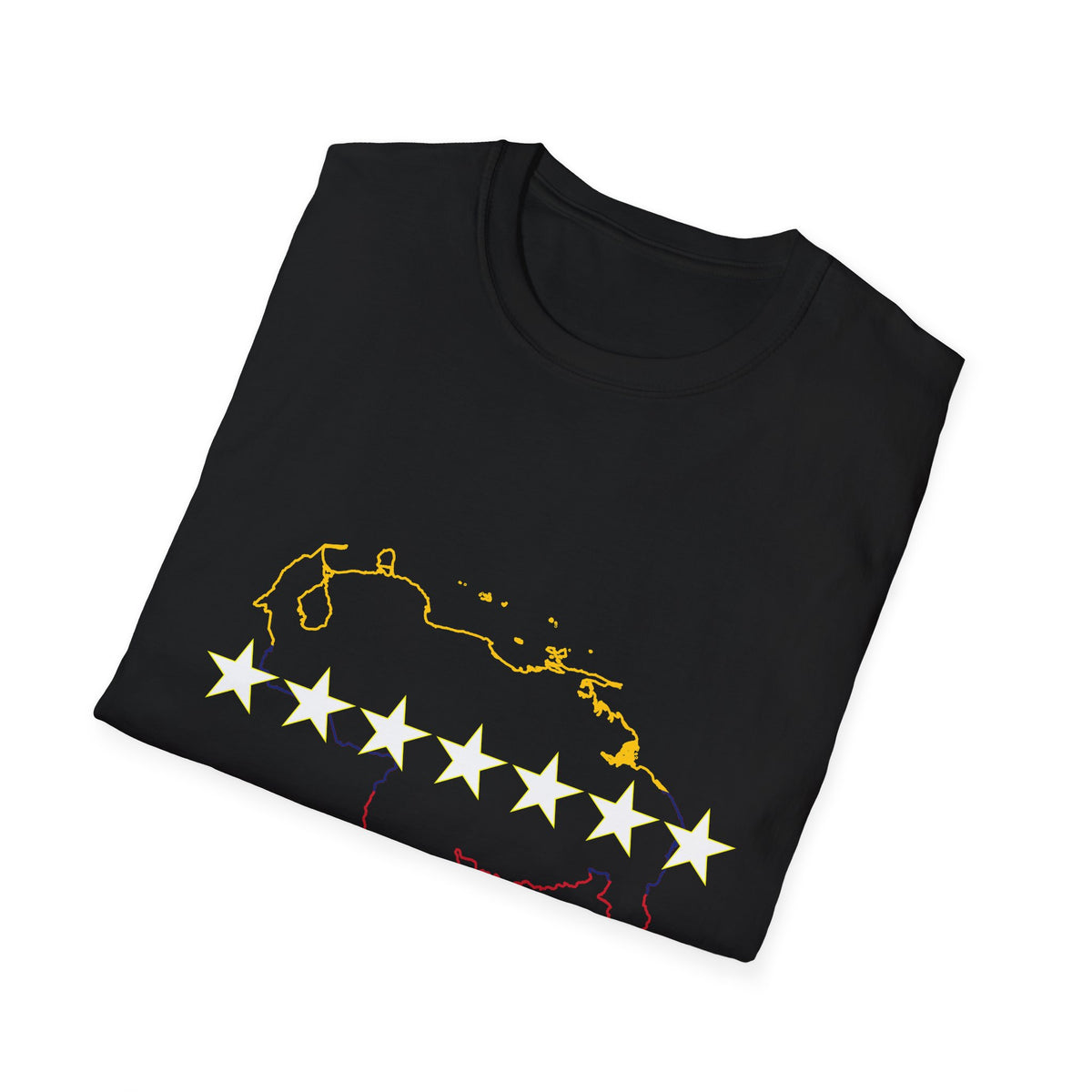 Venezuela Map Stars T-Shirt — Seven-Star Flag Outline Tee