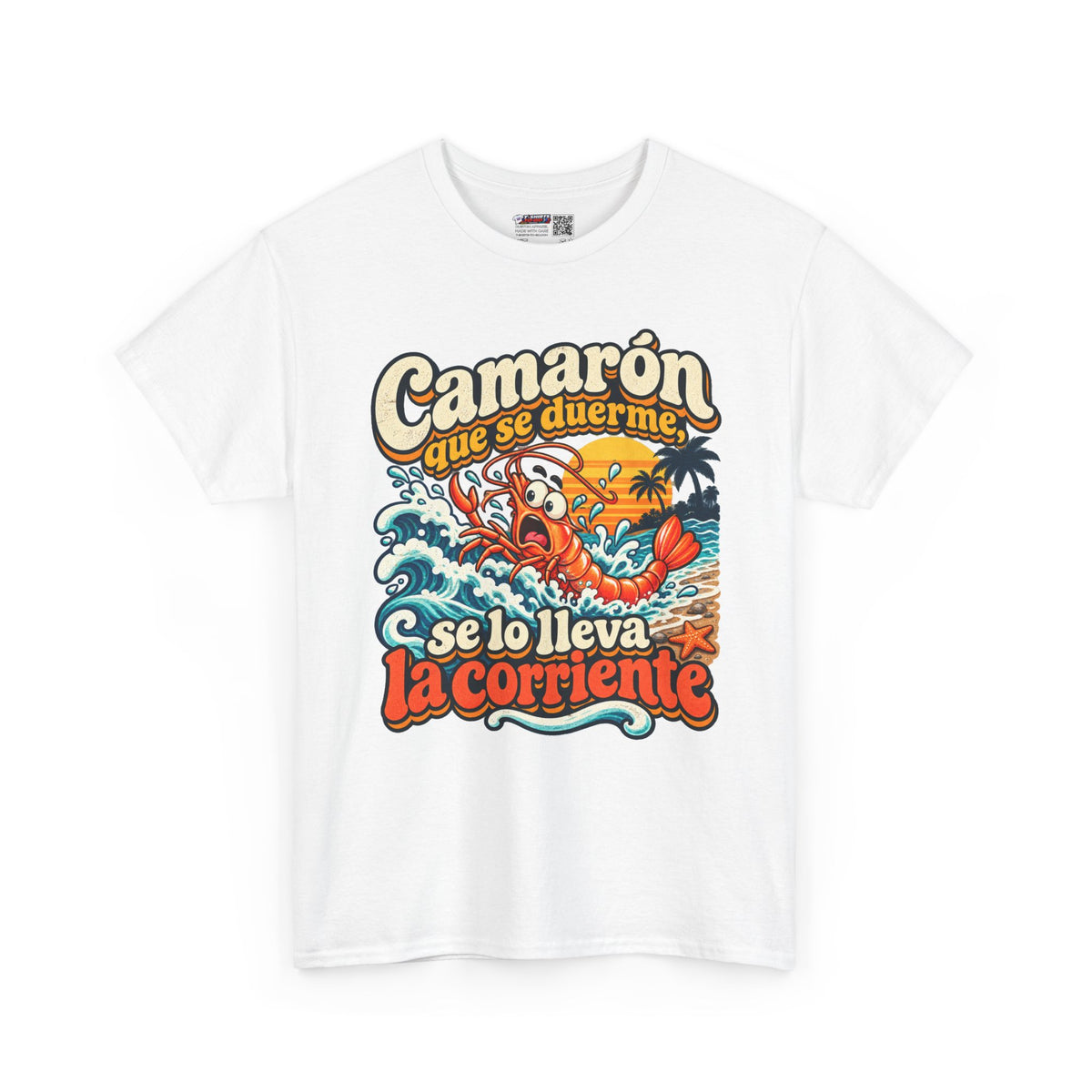 Camarón Que Se Duerma Unisex Heavy Cotton Tee