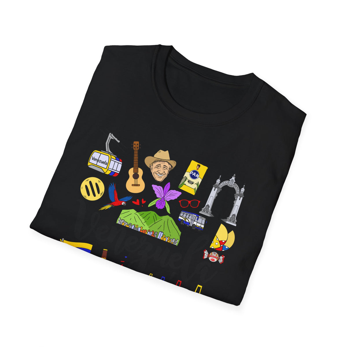 Venezuela Icons T-Shirt — Colorful Travel & Culture Graphic Tee
