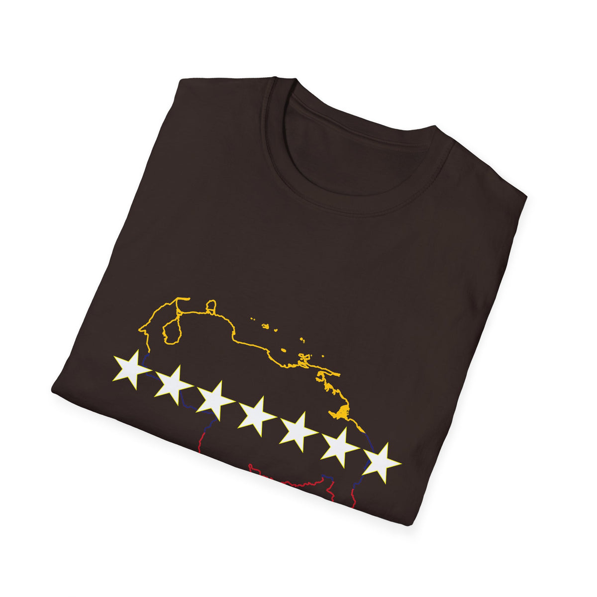 Venezuela Map Stars T-Shirt — Seven-Star Flag Outline Tee