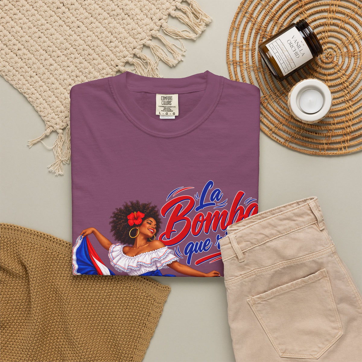 Camiseta de baile La Bomba — Gráfico de vestido con la bandera afroboricua