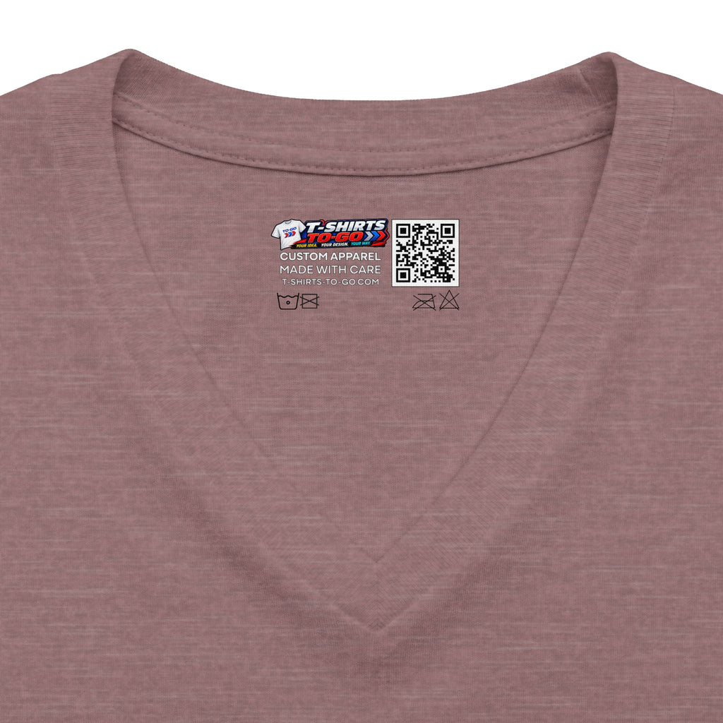 V-Neck T-Shirt — 'De Mi Maíz Ni Un Grano' Tropical Pin-Up Graphic