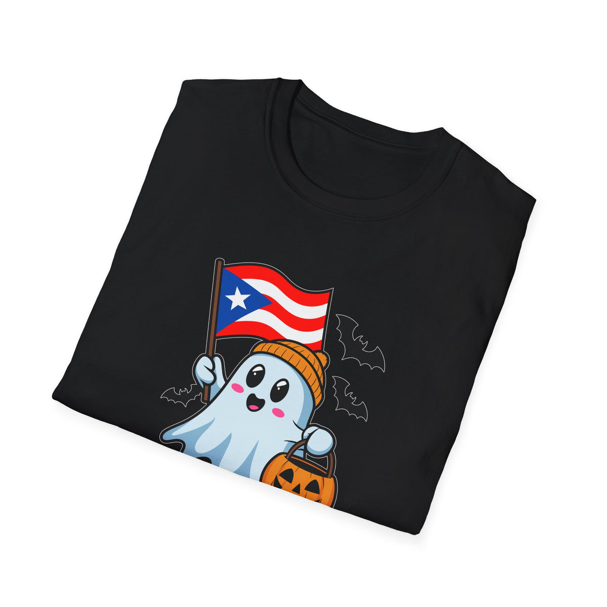 Boo Ricua T-Shirt — Puerto Rican Flag Halloween Ghost Tee