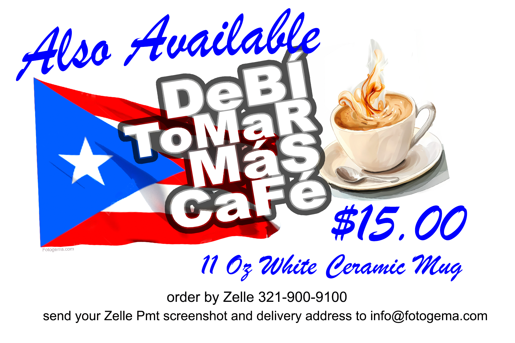 Debi tomar café en el Viejo San Juan