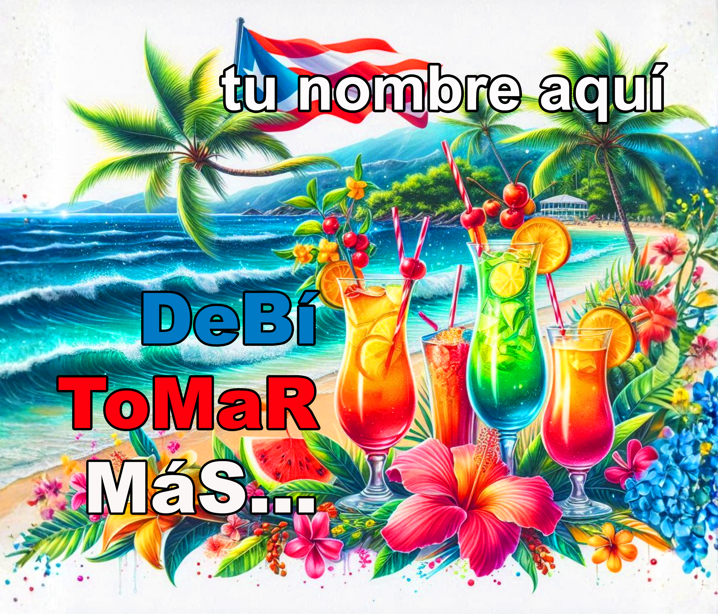 Botella de agua deportiva de Puerto Rico - Nueve estilos