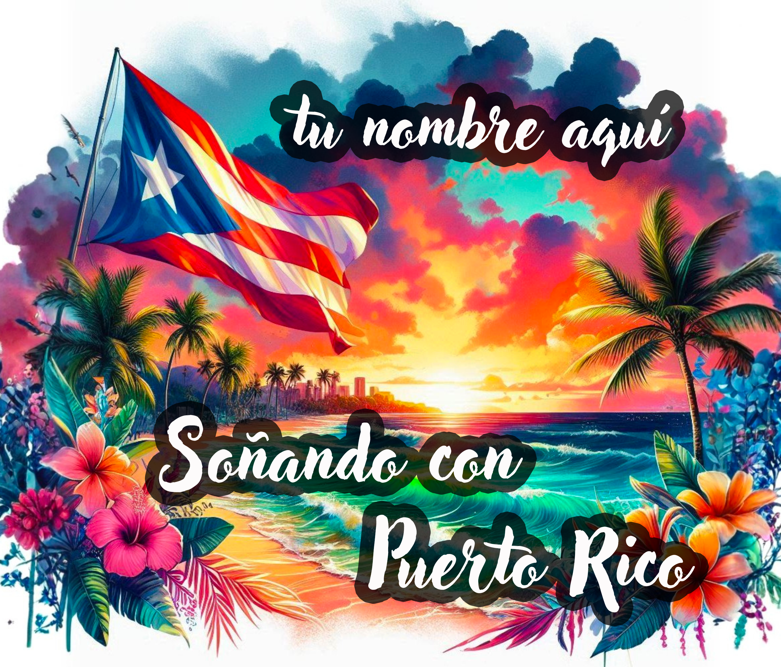 Botella de agua deportiva de Puerto Rico - Nueve estilos
