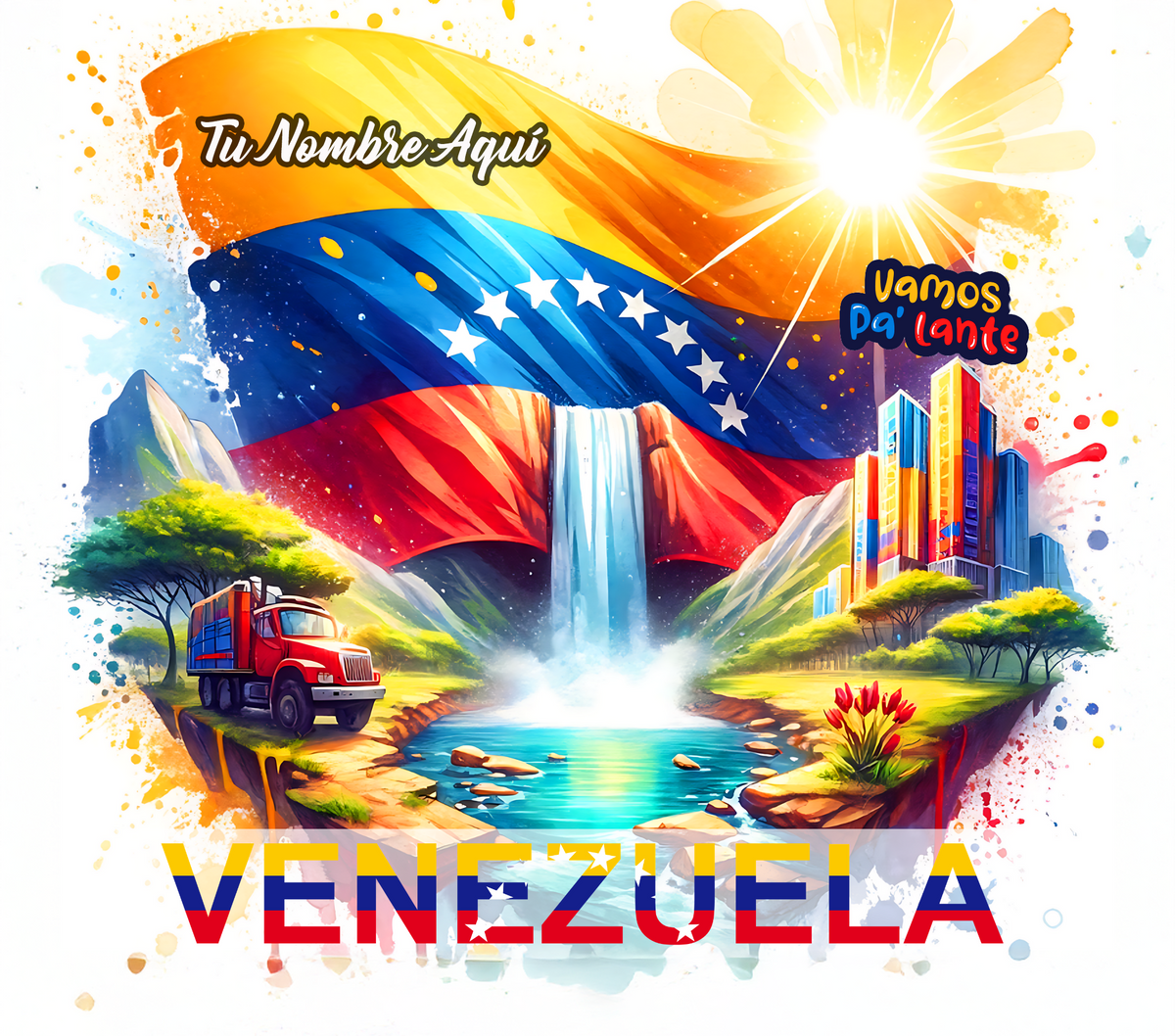 Venezuelan Patriotic Themes Sports Water Bottle - Eight Styles
