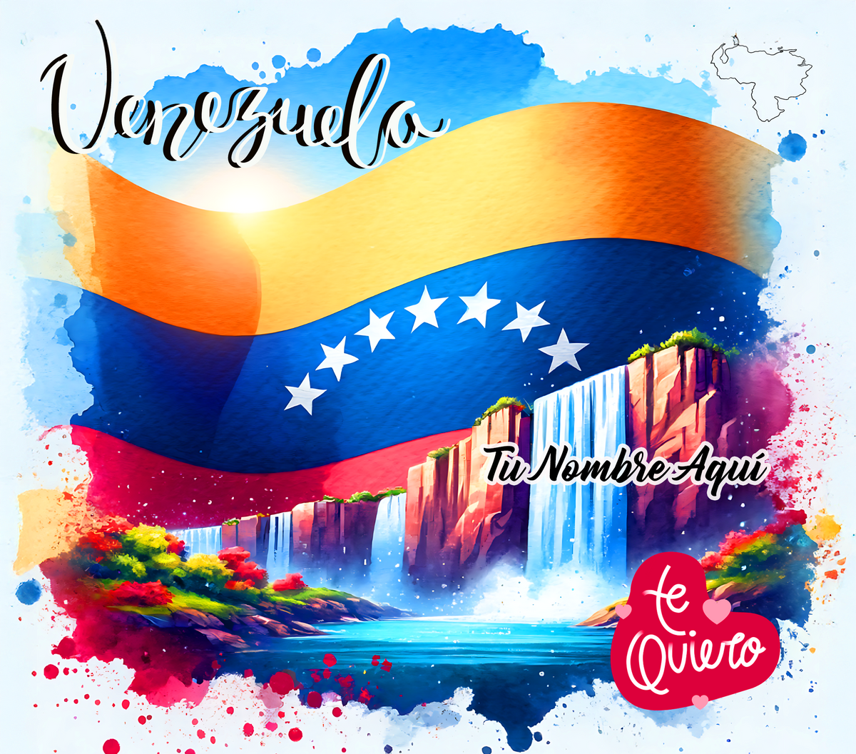 Venezuelan Patriotic Themes Sports Water Bottle - Eight Styles